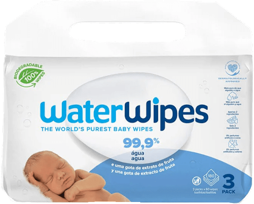 Vlažne maramice za bebe – 99 % voda, 3 x 60 kom. WaterWipes