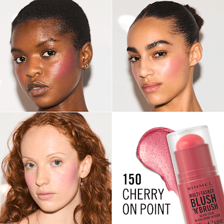 Róż w sztyfcie Multi-Tasker Blush’N’Brush 150 Cherry On Point RIMMEL LONDON