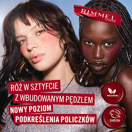 Róż w sztyfcie Multi-Tasker Blush’N’Brush 200 Fushia Glam RIMMEL LONDON
