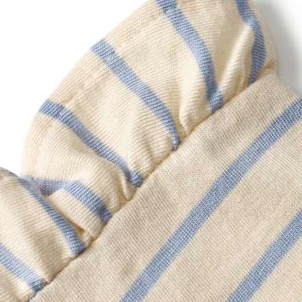 T-Shirt mit Regenbogen-Applikation, blau + weiß, Gr. 116 ALANA