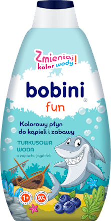 Kolorowy płyn do kąpieli i zabawy Turkusowa Woda bobini fun