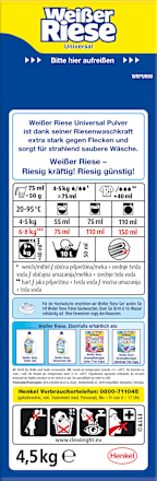 Universalwaschmittel Pulver Weißer Riese