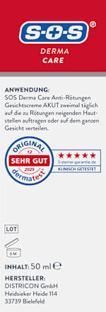 Gesichtscreme Anti-Rötungen Akut SOS