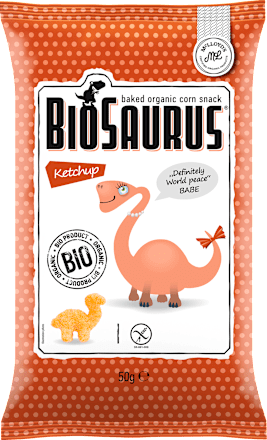 Царевичен снакс с кетчуп BioSaurus