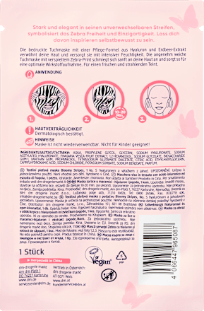 textilní pleťová maska Zebra Balea