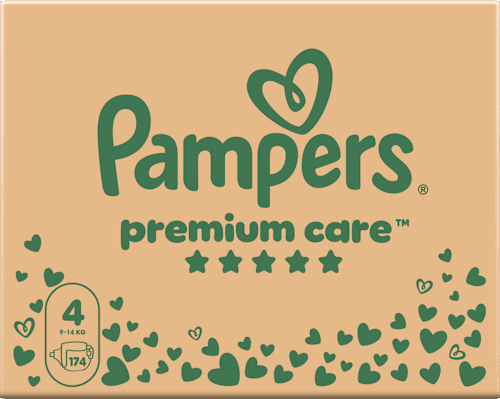 Plienky veľkosť 4 (9 - 14 kg) - mesačné balenie Pampers Premium Care