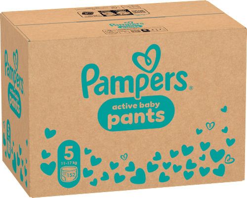 Plienkové nohavičky veľkosť 5 (11 - 17 kg) Monthly Box Pampers active baby