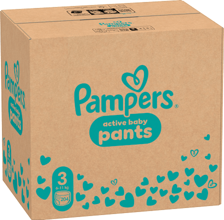 Plienkové nohavičky veľkosť 3 (6 - 11 kg) Monthly Box Pampers active baby
