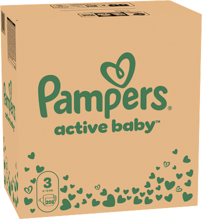 Plienky veľkosť 3 (6 - 10 kg) Monthly Box Pampers active baby