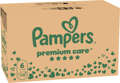 Plienky veľkosť 6 (13 - 18 kg) - mesačné balenie Pampers Premium Care
