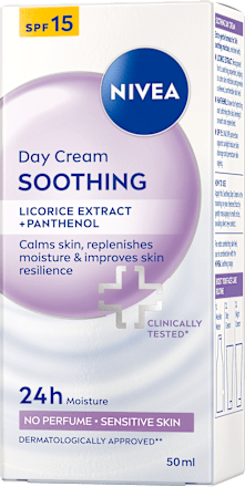 Pomirjajoča dnevna krema Soothing, ZF 15 NIVEA