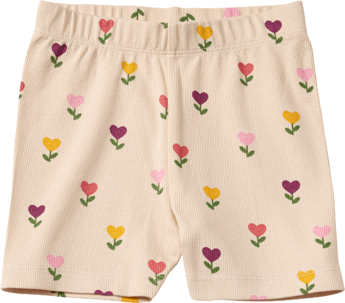 Shorts mit Tulpen-Muster & Ripp-Struktur, beige, Gr. 104 ALANA