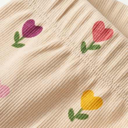 Shorts mit Tulpen-Muster & Ripp-Struktur, beige, Gr. 110 ALANA