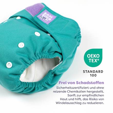 Stoffwindel wiederverwendbar, türkis  Bambino Mio