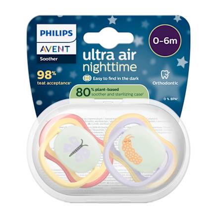 Suzete ultra air de noapte 0-6 luni PHILIPS AVENT