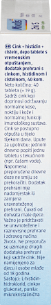 Prehransko dopolnilo s cinkom, histidinom in cisteinom, s podaljšanim sproščanjem Mivolis