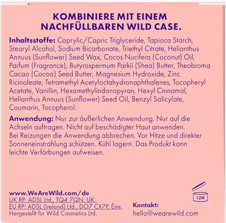 Deostick Coconut und Vanilla Nachfüllpack Wild