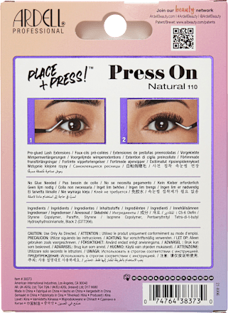 Künstliche Wimpern Natural 110 Press On Overlash ARDELL