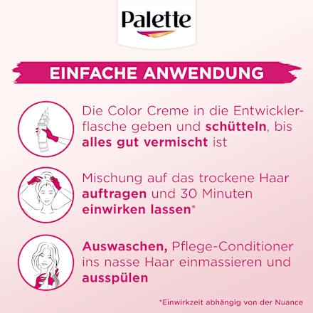 Haartönung Color-Crème 3-0 Schwarzbraun Palette Intensive Color Creme
