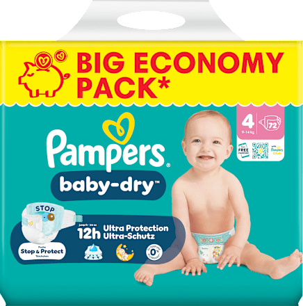 Windeln Baby-Dry Gr. 4 (9-14 kg) Big Pack Pampers baby-dry