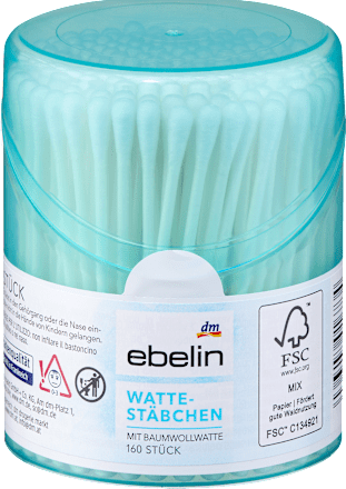 Wattestäbchen Box sortiert ebelin