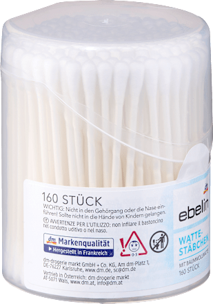 Wattestäbchen Box sortiert ebelin