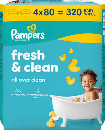 fresh clean Feuchttücher Pampers