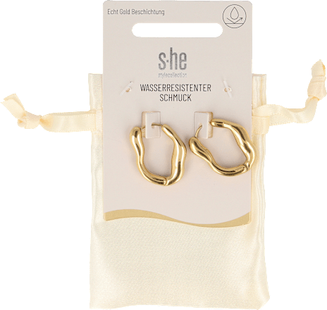 Creolen Ohrringe organische Form Vergolded s-he stylecollection