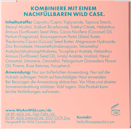 Deostick Mint und Aloe Vera Nachfüllpack Wild