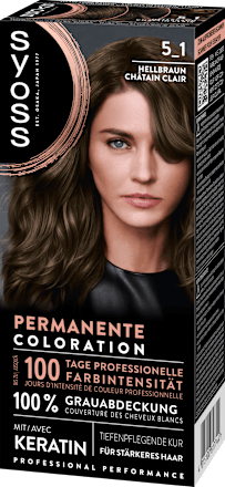 Haarfarbe Permanente Coloration 5_1 Hellbraun Syoss