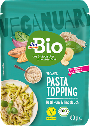 Pasta Topping vegan mit Basilikum & Knoblauch dmBio