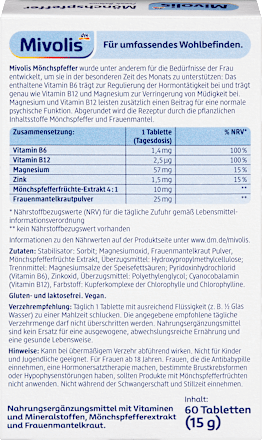 Tabletten Mönchspfeffer Female Balance Mivolis