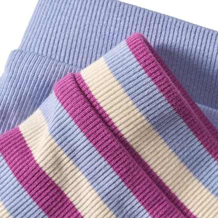 Radlerhosen mit Ringel-Muster & Ripp-Struktur, lila + rosa, Gr. 140 ALANA