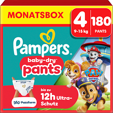 Baby Pants Baby Dry Paw Patrol Gr. 4 Maxi (9-15 kg) Monatsbox Pampers