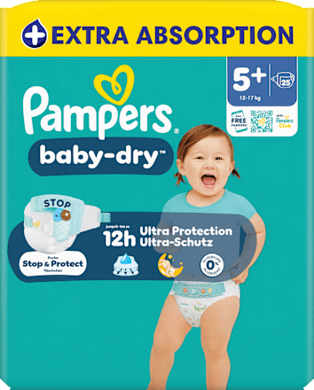 Windeln Baby-Dry Gr. 5+ (12-17 kg)   Pampers