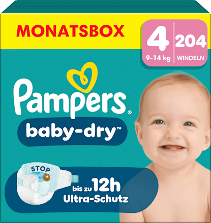 Windeln Baby Dry Gr. 4 Maxi (9-14 kg) Monatsbox Pampers
