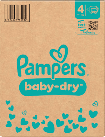 Windeln Baby Dry Gr. 4 Maxi (9-14 kg) Monatsbox Pampers