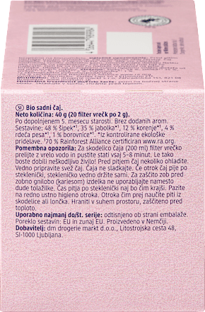 Babytee Früchte (20 Beutel) ab dem 5. Monat babylove