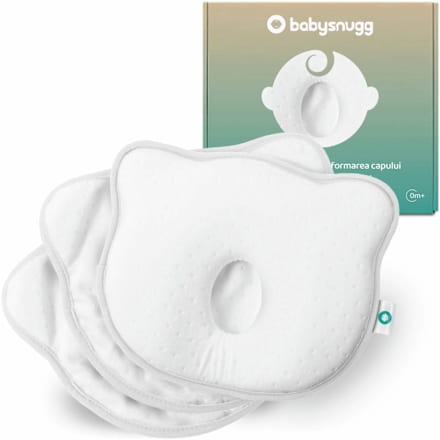 Pernă albă pentru bebeluși babysnugg