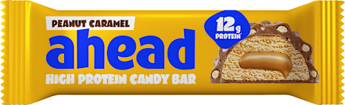 Nussriegel, Salted Peanut Caramel Low Sugar Bar ahead