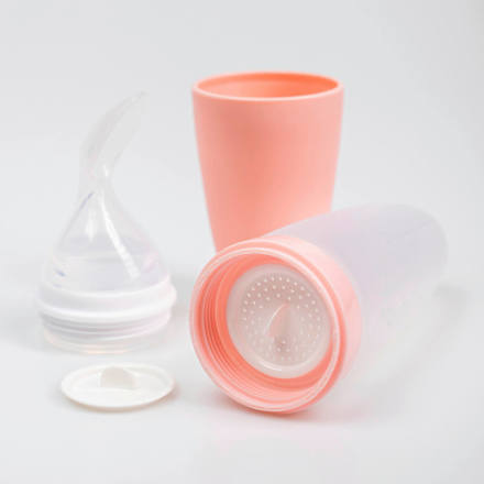 Linguriță cu rezervor de silicon roz babysnugg