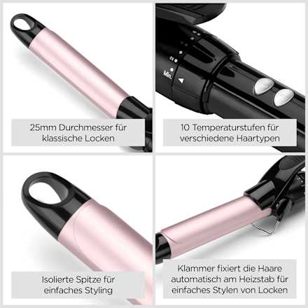 Lockenstab 25 mm Curling Tong mit Klammer BaByliss