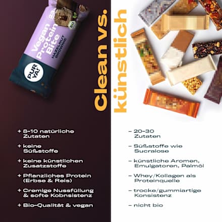 Proteinriegel Hazelnut Brownie, vegan PURYA!
