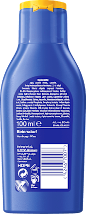 Sonnenschutz Milch Schutz & Pflege, LSF 50+, Reisegröße NIVEA SUN