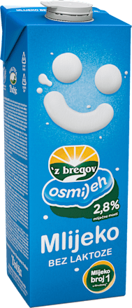 Mlijeko bez laktoze 2,8 % m.m. 'z bregov