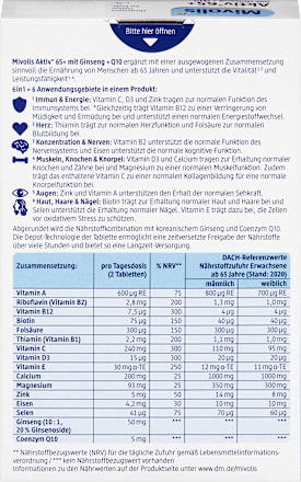 Aktiv 65+ Tabletten 60 St Mivolis