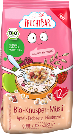 Kinder Knusper-Müsli Apfel, Erdbeere & Himbeere ab 12 Monaten FruchtBar