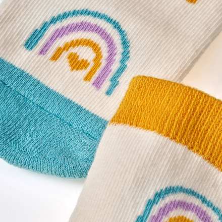 Stoppersocken mit Regenbogen-Muster, weiß, Gr. 21/22 ALANA