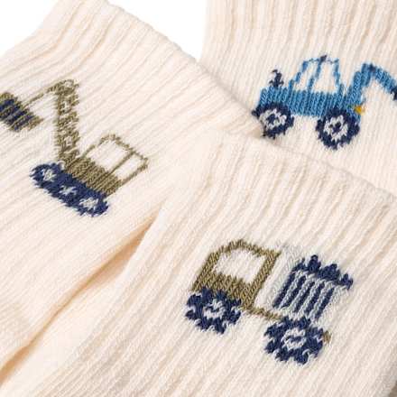 Tennissocken mit Fahrzeug-Motiven, weiß, Gr. 27/29 ALANA