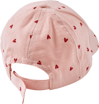 Basecap mit Herz-Muster, rosa, Gr. 50/51 PUSBLU